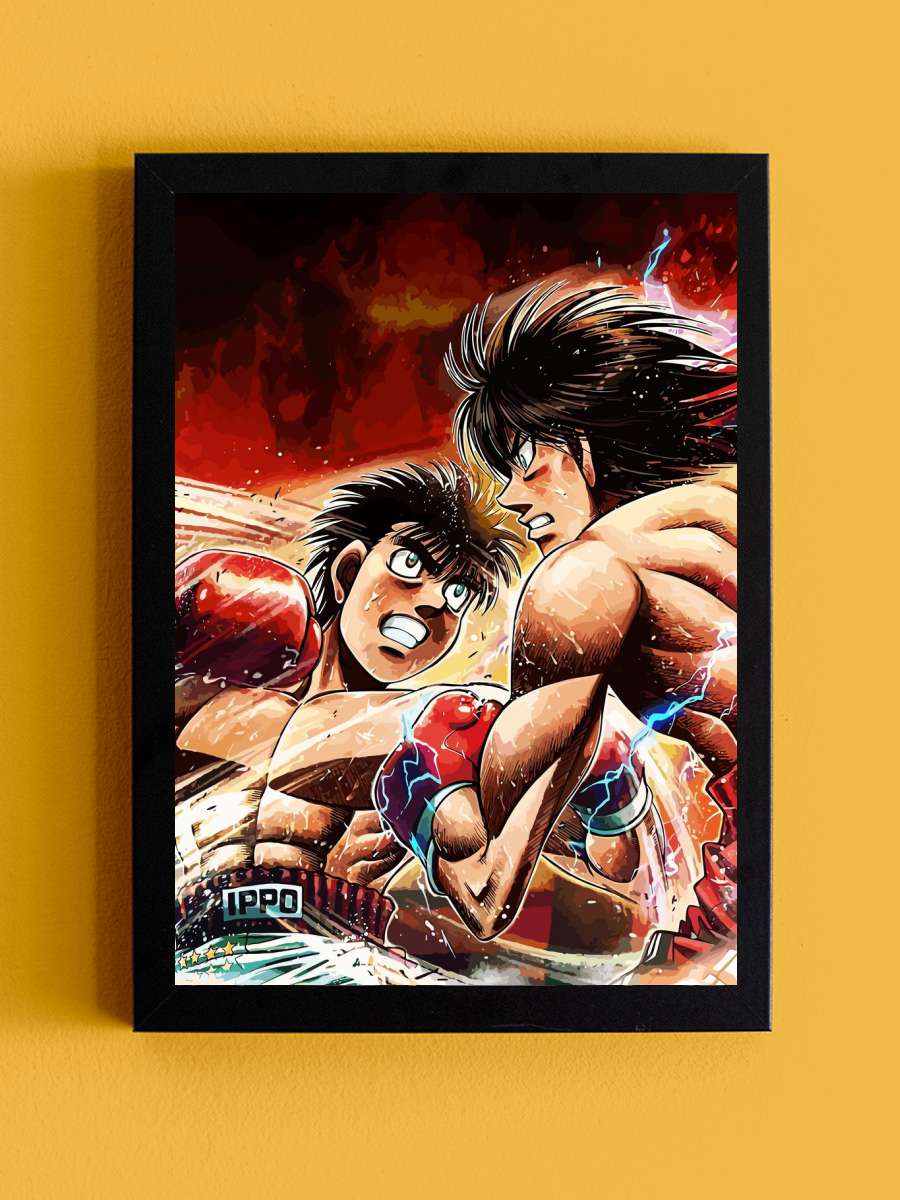 Hajime No Ippo Anime Tablo Siyah Çerçeveli Yüksek Kalite Anime Duvar Poster Tablo - En İyi Fiyatlarla