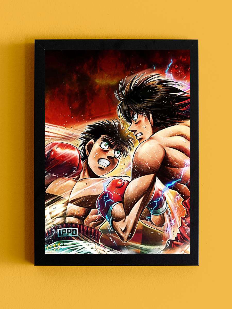 Hajime No Ippo Anime Tablo Siyah Çerçeveli Yüksek Kalite Anime Duvar Poster Tablo - En İyi Fiyatlarla