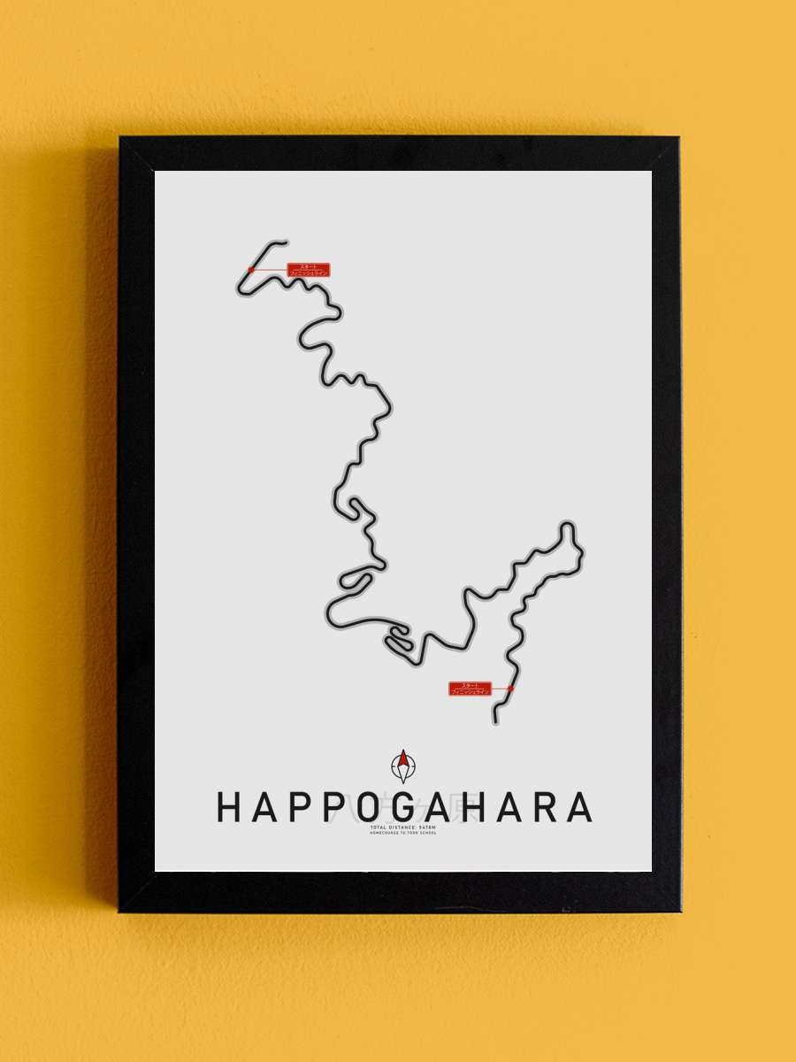 Happogahara Touge Pass Anime Tablo Siyah Çerçeveli Yüksek Kalite Anime Duvar Poster Tablo - En İyi Fiyatlarla