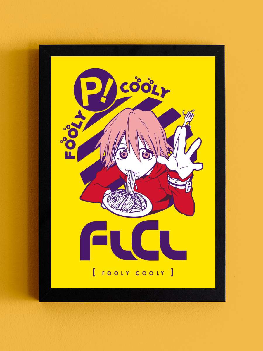 Haruko FLCL Anime Tablo Siyah Çerçeveli Yüksek Kalite Anime Duvar Poster Tablo - En İyi Fiyatlarla