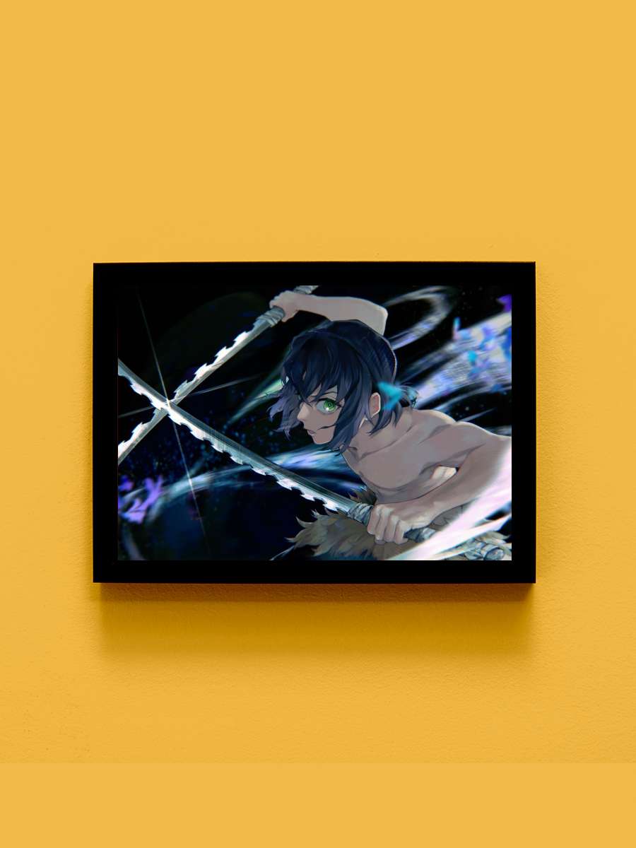 Hashibira Kimetsu No Yaiba Anime Tablo Siyah Çerçeveli Yüksek Kalite Anime Duvar Poster Tablo - En İyi Fiyatlarla