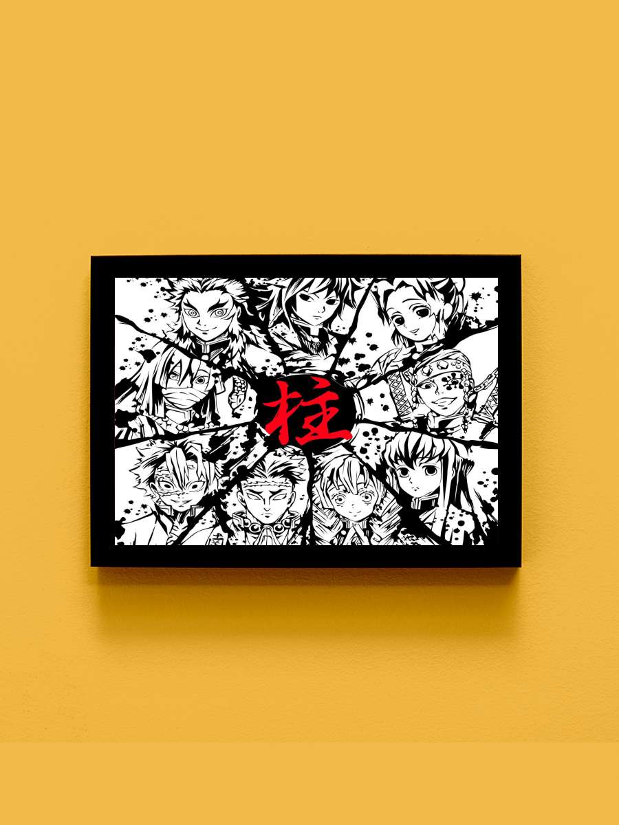 Hashira demon slayer Anime Tablo Siyah Çerçeveli Yüksek Kalite Anime Duvar Poster Tablo - En İyi Fiyatlarla
