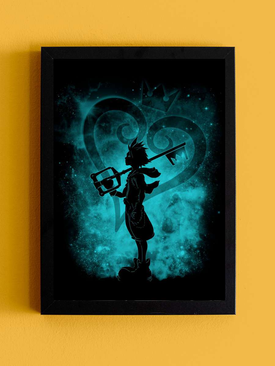 Heart Silhouette Anime Tablo Siyah Çerçeveli Yüksek Kalite Anime Duvar Poster Tablo - En İyi Fiyatlarla