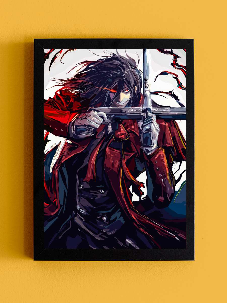Hellsing Anime Tablo Siyah Çerçeveli Yüksek Kalite Anime Duvar Poster Tablo - En İyi Fiyatlarla