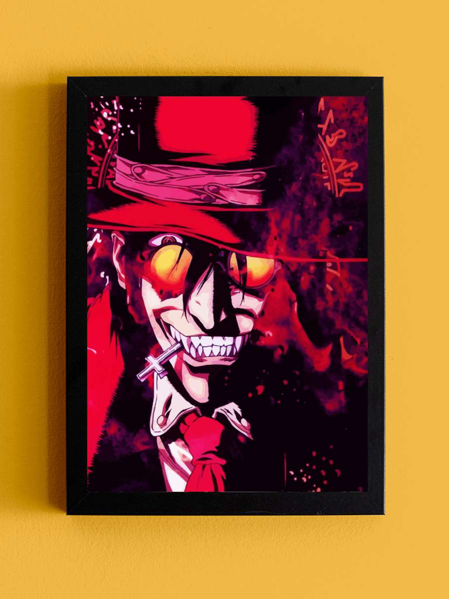 hellsing Anime Tablo Siyah Çerçeveli Yüksek Kalite Anime Duvar Poster Tablo - En İyi Fiyatlarla