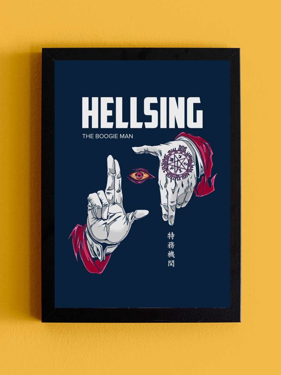 Hellsing the boogie man Anime Tablo Siyah Çerçeveli Yüksek Kalite Anime Duvar Poster Tablo - En İyi Fiyatlarla