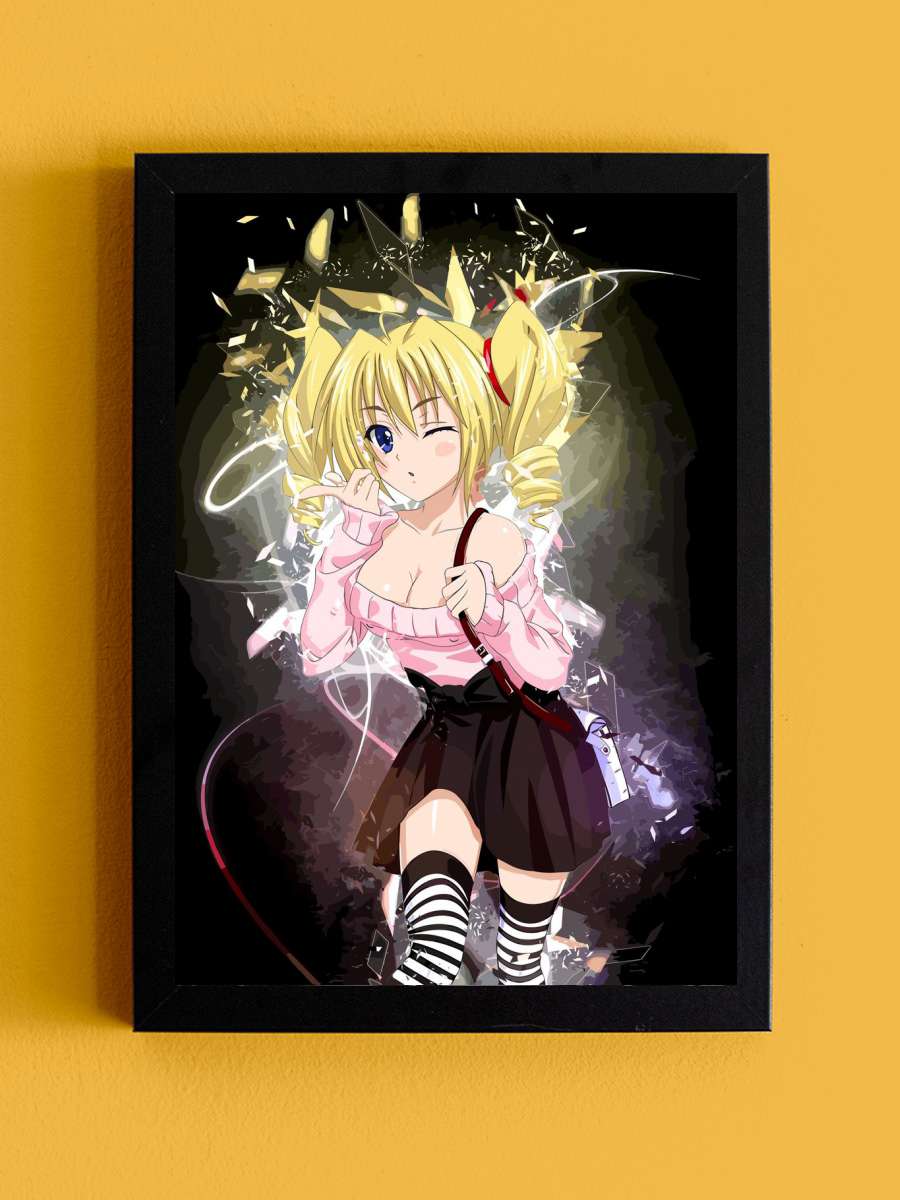High School DxD Anime Tablo Siyah Çerçeveli Yüksek Kalite Anime Duvar Poster Tablo - En İyi Fiyatlarla