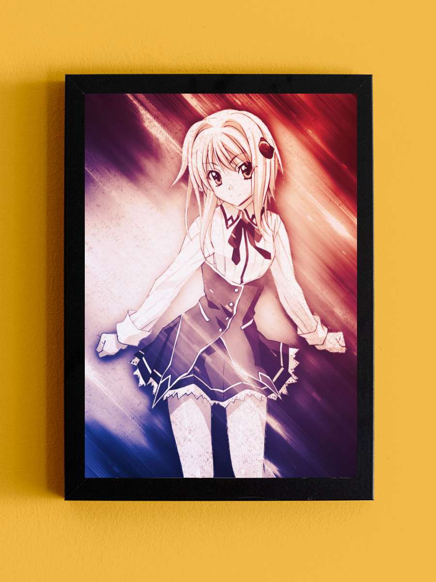 High School DxD Poster Anime Tablo Siyah Çerçeveli Yüksek Kalite Anime Duvar Poster Tablo - En İyi Fiyatlarla
