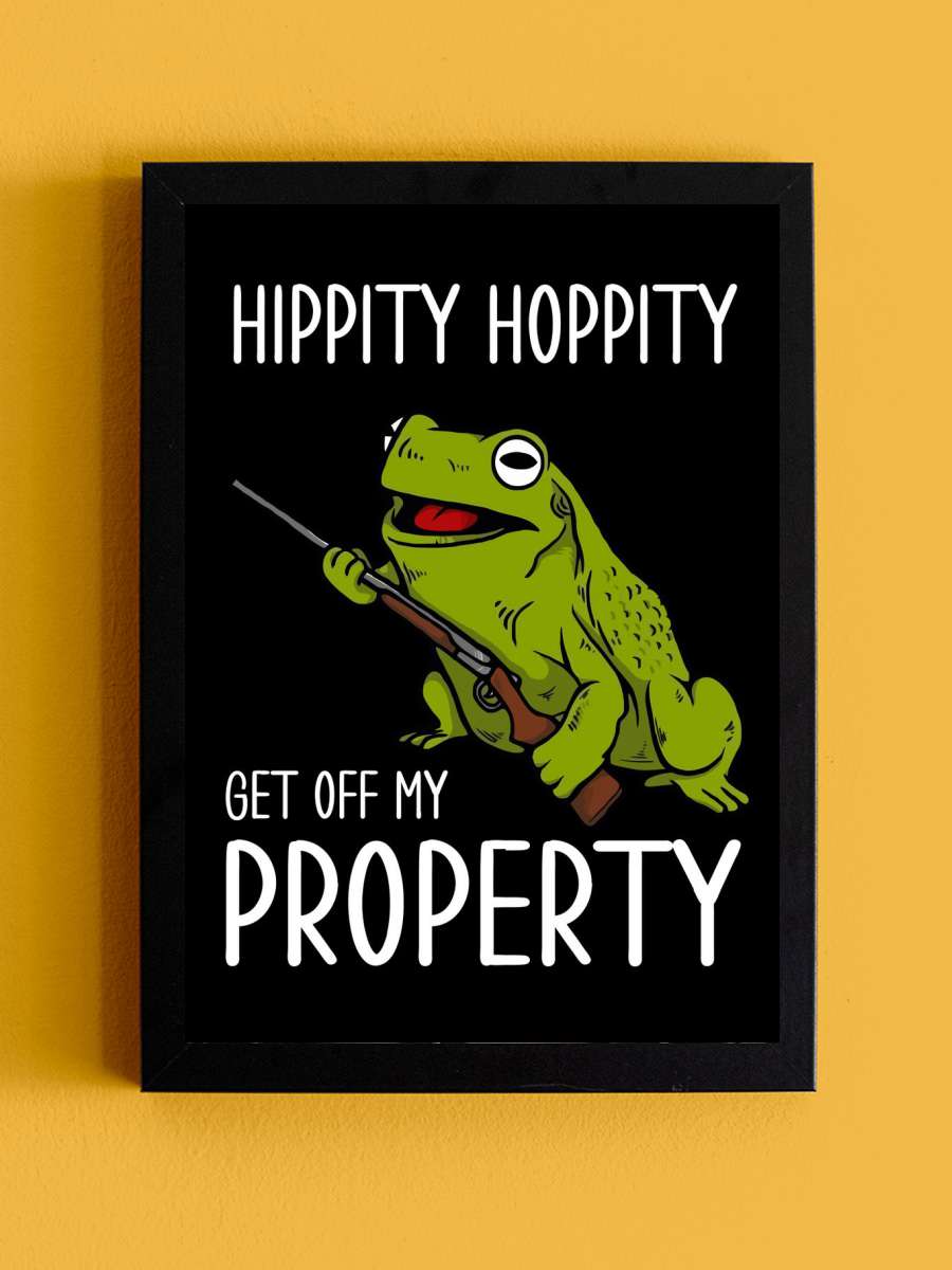 Hippity Hoppity Frog Meme Anime Tablo Siyah Çerçeveli Yüksek Kalite Anime Duvar Poster Tablo - En İyi Fiyatlarla