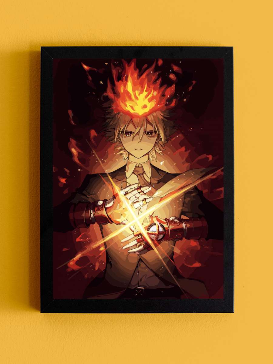 Hitman Reborn! Anime Tablo Siyah Çerçeveli Yüksek Kalite Anime Duvar Poster Tablo - En İyi Fiyatlarla