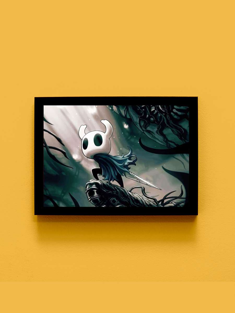 Hollow Knight Anime Tablo Siyah Çerçeveli Yüksek Kalite Anime Duvar Poster Tablo - En İyi Fiyatlarla