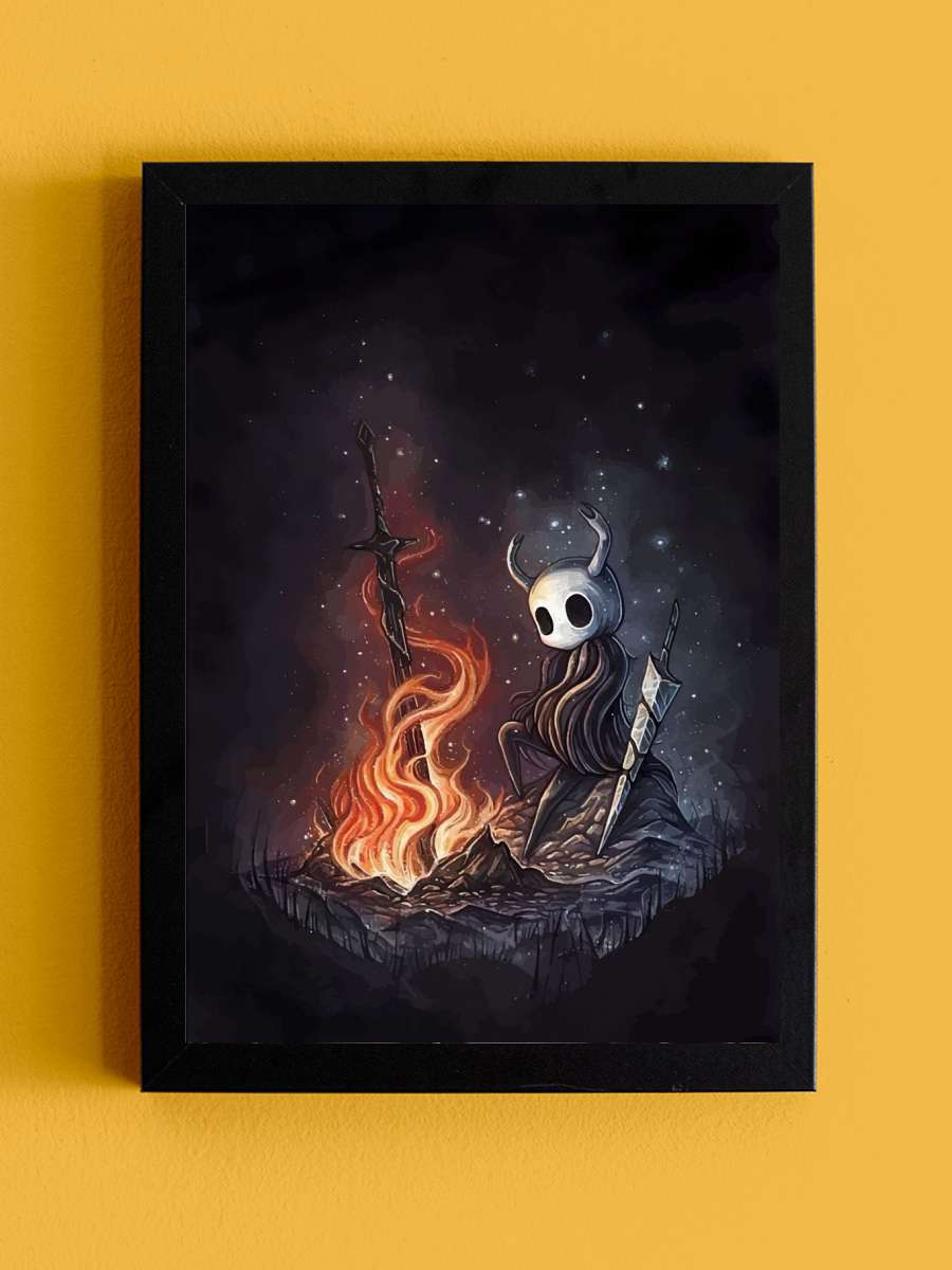 Hollow Knight Anime Tablo Siyah Çerçeveli Yüksek Kalite Anime Duvar Poster Tablo - En İyi Fiyatlarla