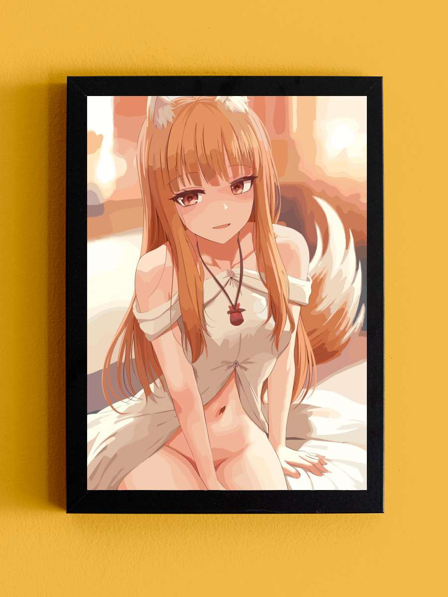 Holo Spice and Wolf Anime Tablo Siyah Çerçeveli Yüksek Kalite Anime Duvar Poster Tablo - En İyi Fiyatlarla