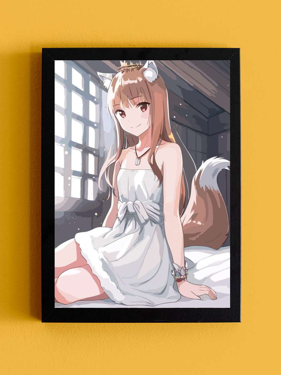 Holo Spice and Wolf Anime Tablo Siyah Çerçeveli Yüksek Kalite Anime Duvar Poster Tablo - En İyi Fiyatlarla