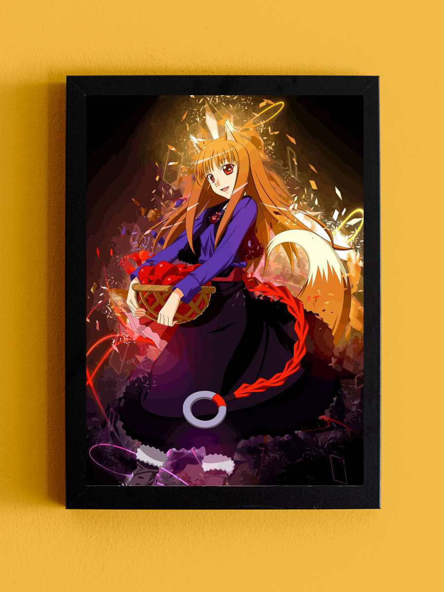 Holo spice and wolf Anime Tablo Siyah Çerçeveli Yüksek Kalite Anime Duvar Poster Tablo - En İyi Fiyatlarla