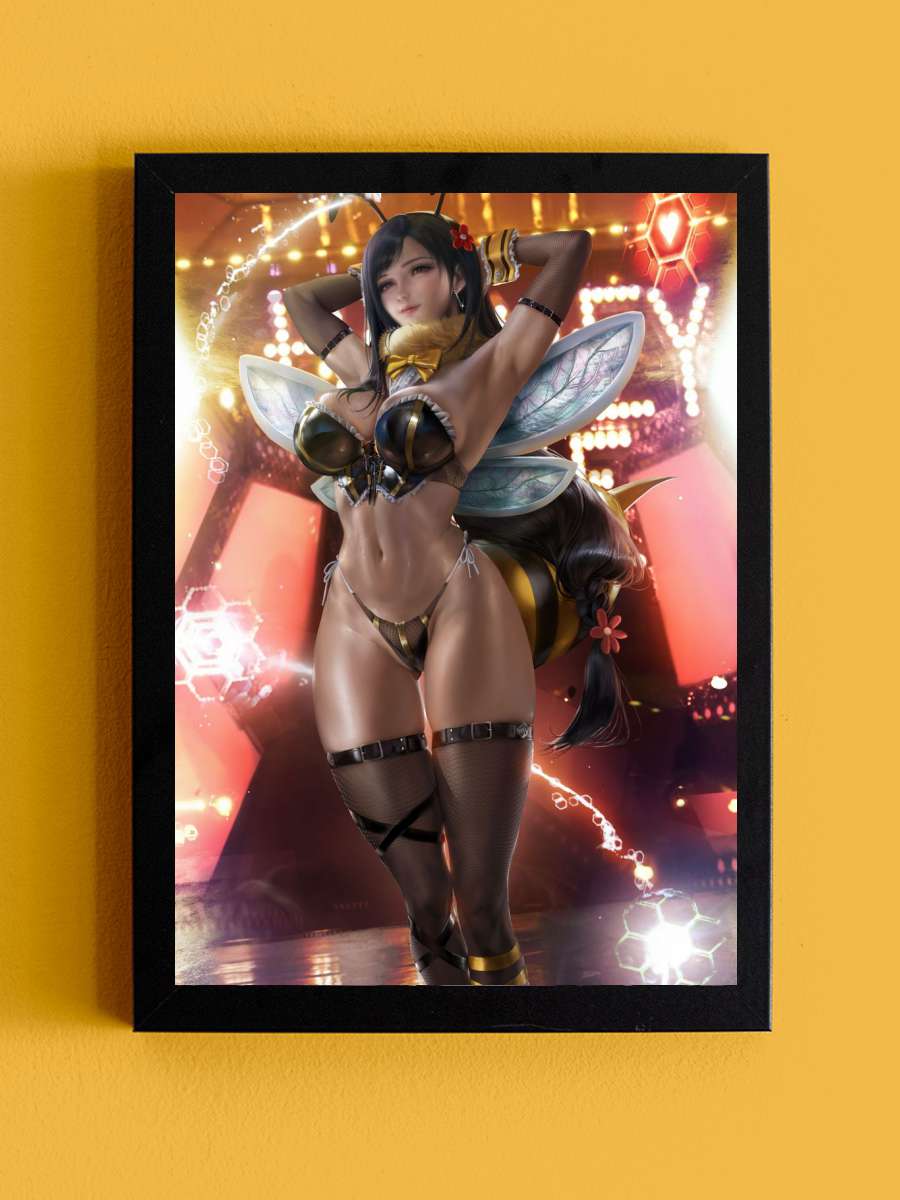 Honey Bee Tifa Anime Tablo Siyah Çerçeveli Yüksek Kalite Anime Duvar Poster Tablo - En İyi Fiyatlarla