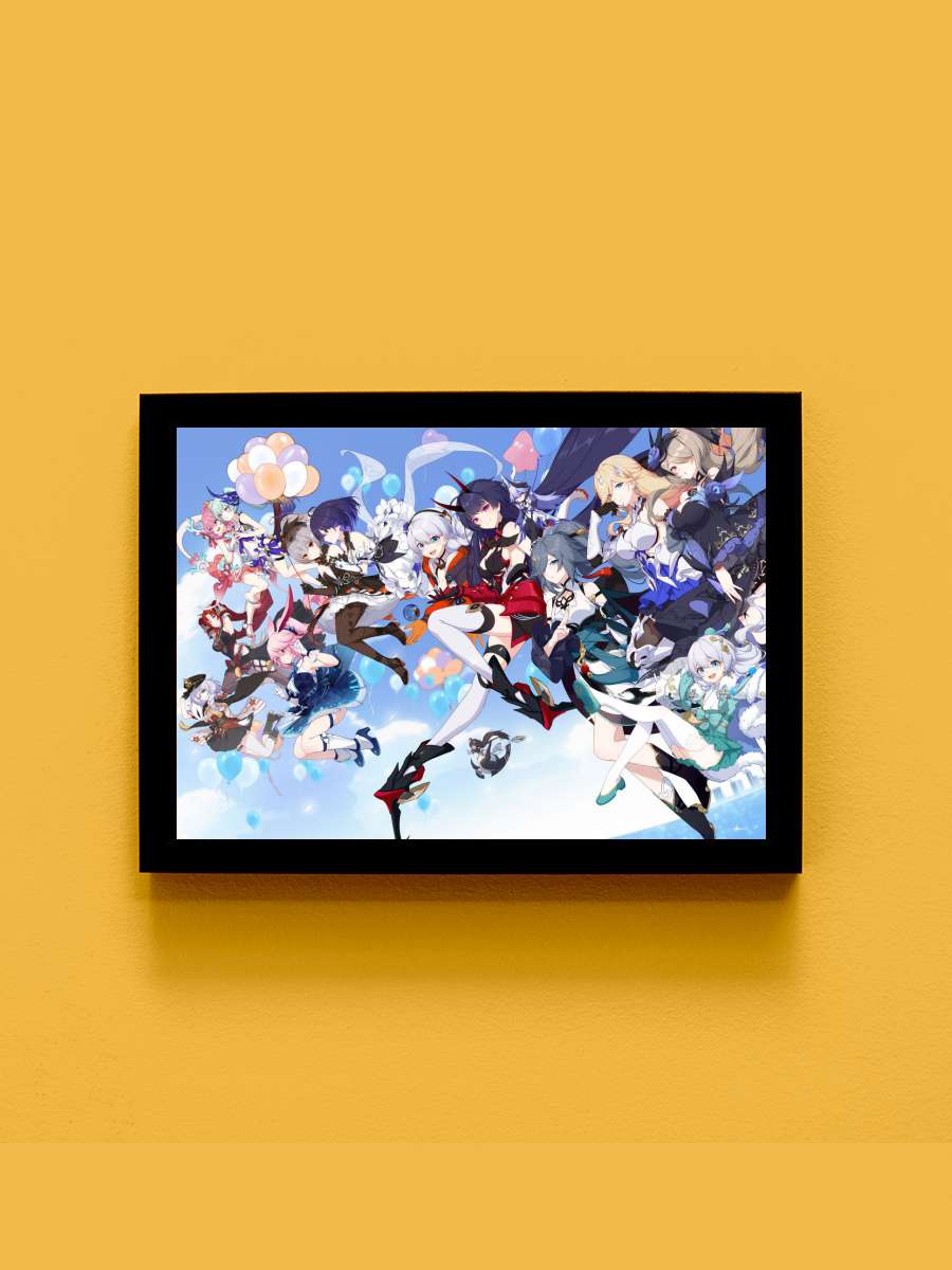Honkai Impact 3rd A Anime Tablo Siyah Çerçeveli Yüksek Kalite Anime Duvar Poster Tablo - En İyi Fiyatlarla