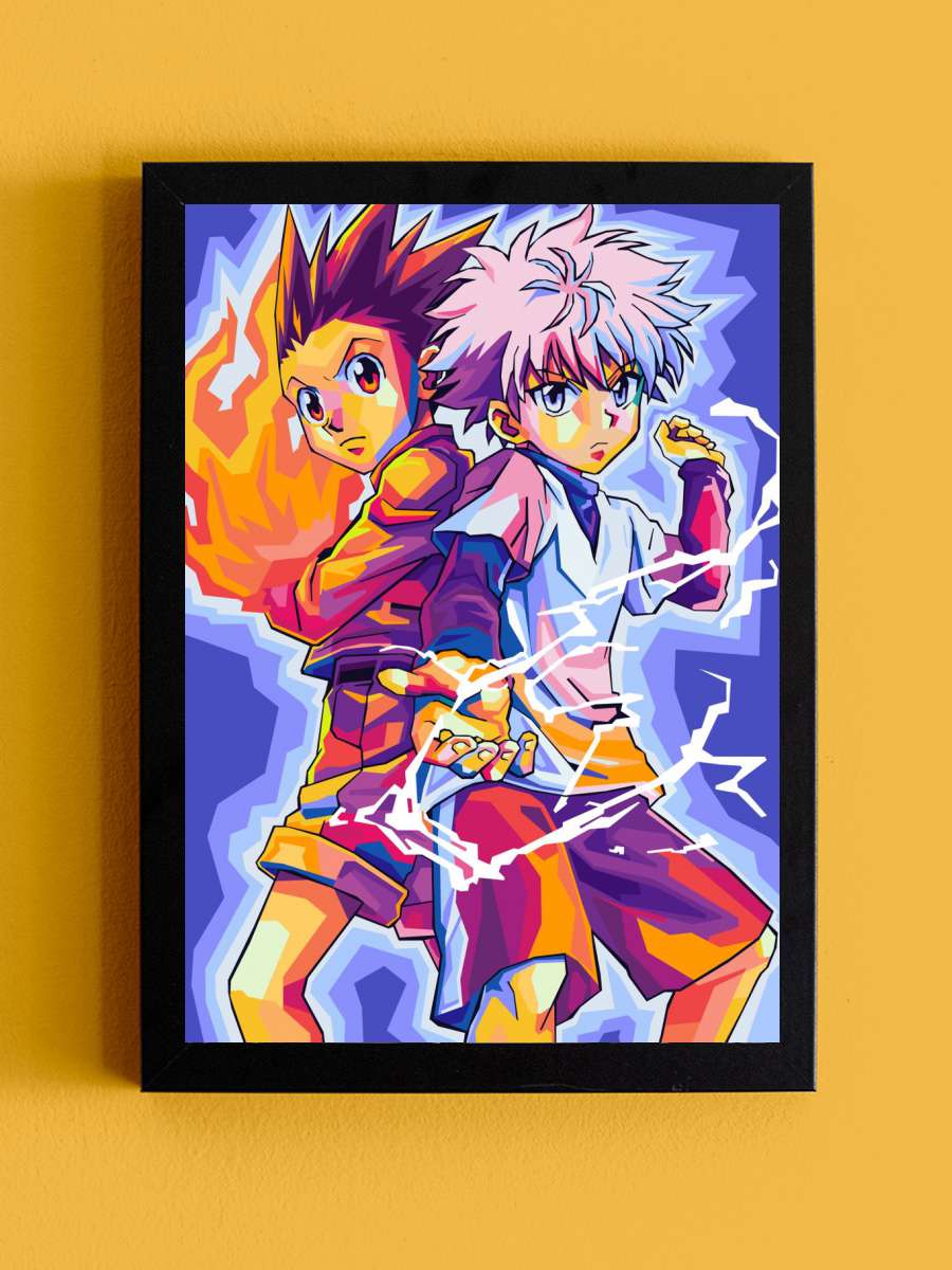 Hunter xHuntEr Pop Art Anime Tablo Siyah Çerçeveli Yüksek Kalite Anime Duvar Poster Tablo - En İyi Fiyatlarla