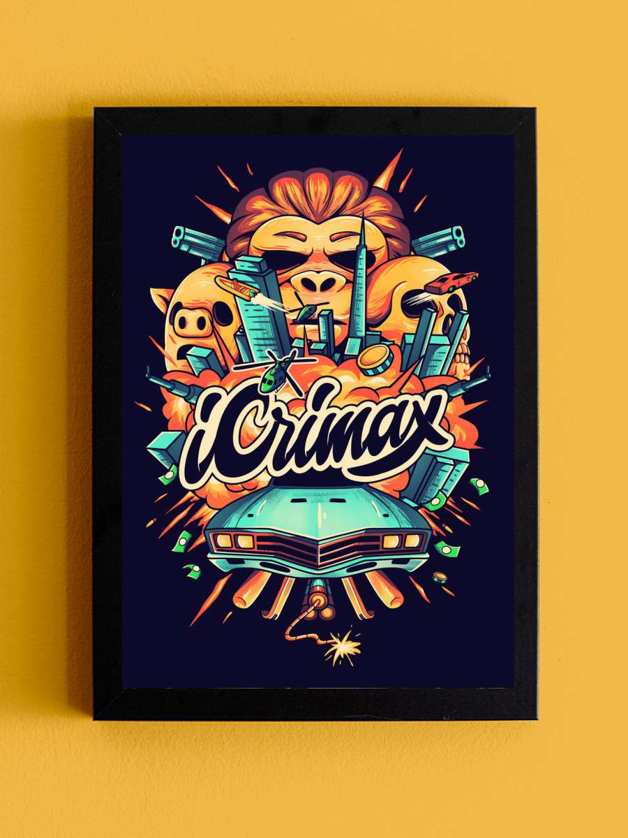 iCrimax City Anime Tablo Siyah Çerçeveli Yüksek Kalite Anime Duvar Poster Tablo - En İyi Fiyatlarla