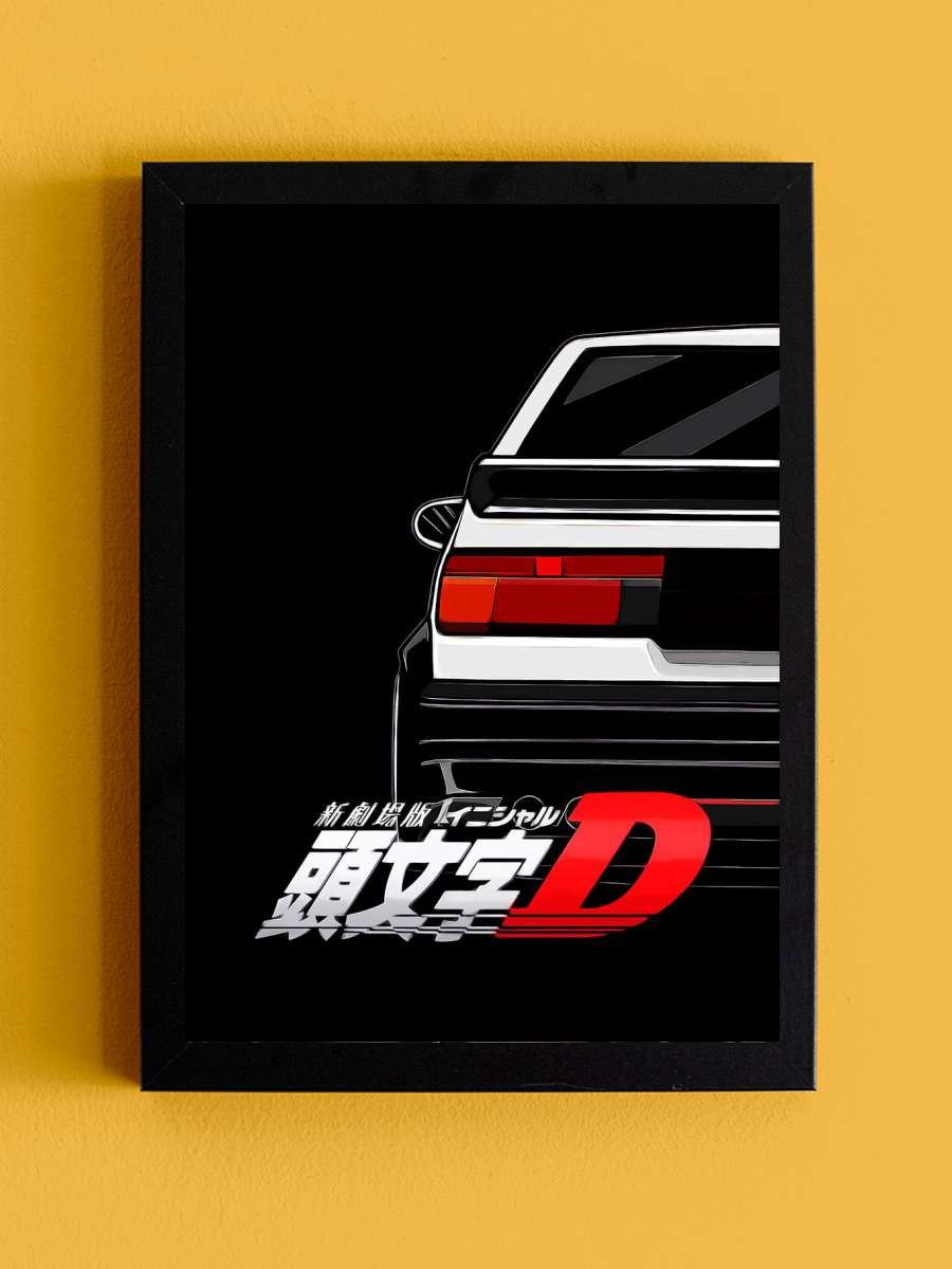 Initial D Car Anime ae86 Anime Tablo Siyah Çerçeveli Yüksek Kalite Anime Duvar Poster Tablo - En İyi Fiyatlarla