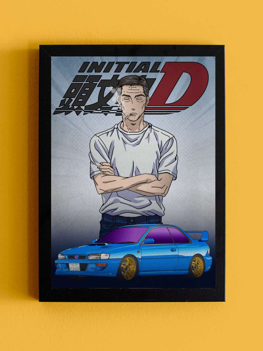 Initial D Anime Tablo Siyah Çerçeveli Yüksek Kalite Anime Duvar Poster Tablo - En İyi Fiyatlarla