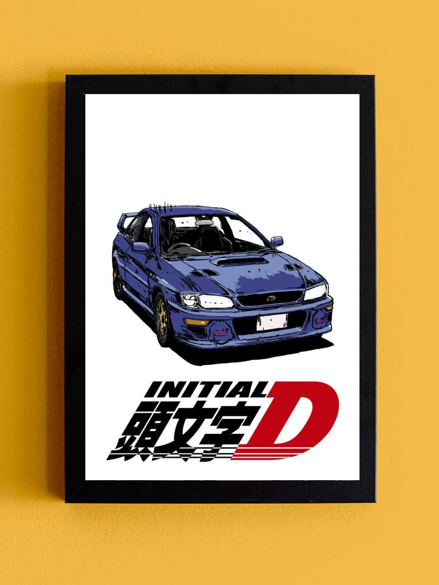 Initial D Anime Tablo Siyah Çerçeveli Yüksek Kalite Anime Duvar Poster Tablo - En İyi Fiyatlarla