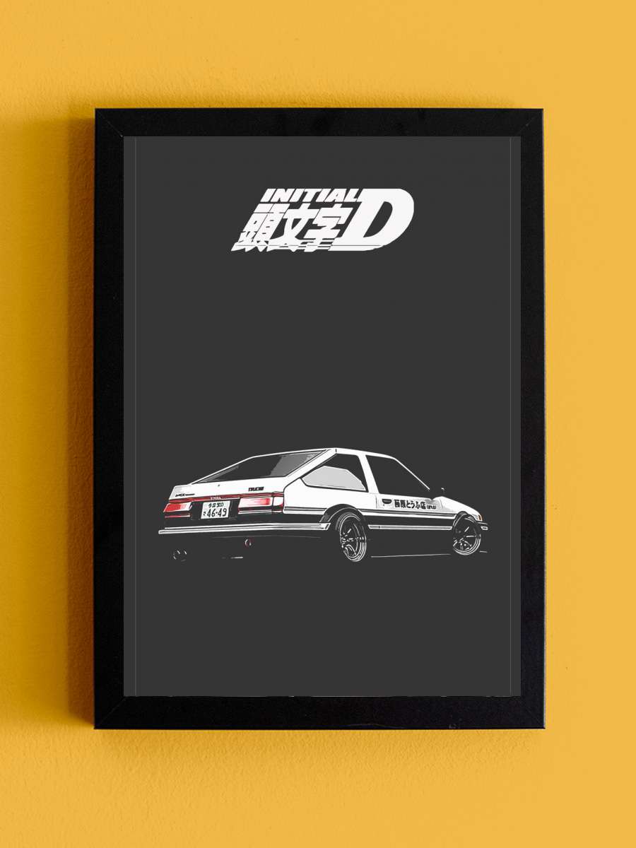 initial d Anime Tablo Siyah Çerçeveli Yüksek Kalite Anime Duvar Poster Tablo - En İyi Fiyatlarla