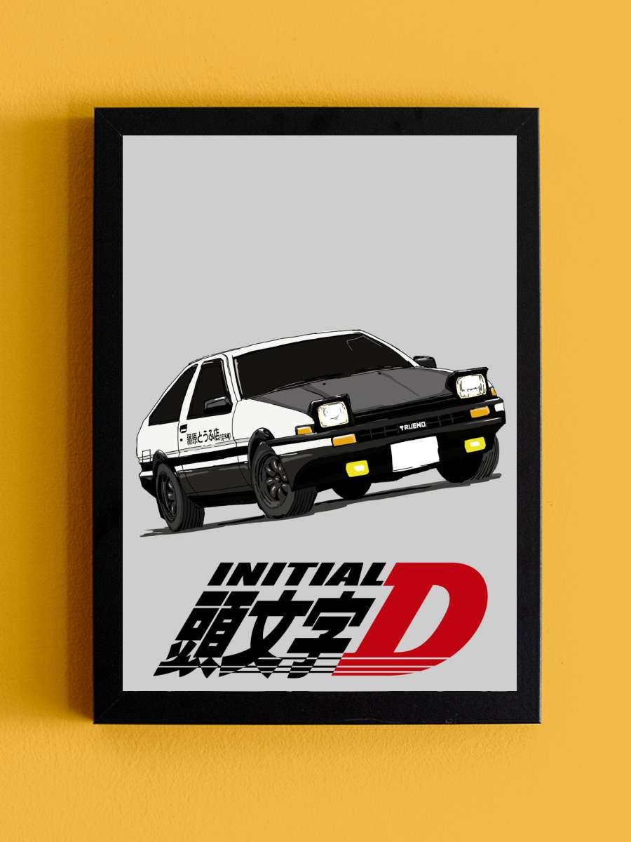 Initial D Anime Tablo Siyah Çerçeveli Yüksek Kalite Anime Duvar Poster Tablo - En İyi Fiyatlarla