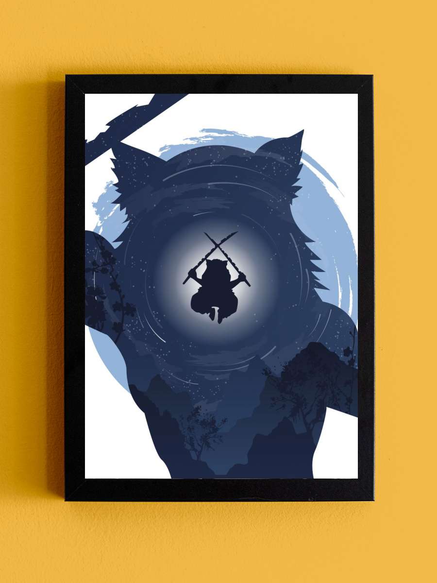 Inosuke Demon Slayer Anime Tablo Siyah Çerçeveli Yüksek Kalite Anime Duvar Poster Tablo - En İyi Fiyatlarla