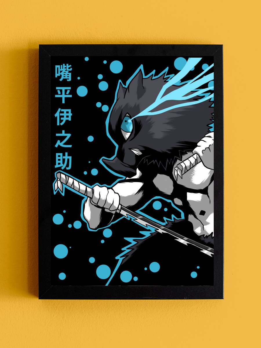inosuke Anime Tablo Siyah Çerçeveli Yüksek Kalite Anime Duvar Poster Tablo - En İyi Fiyatlarla