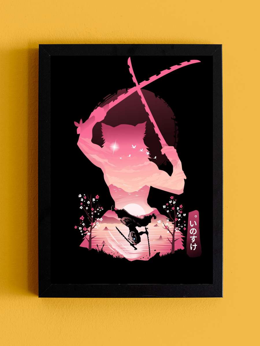 inosuke ukiyoe Anime Tablo Siyah Çerçeveli Yüksek Kalite Anime Duvar Poster Tablo - En İyi Fiyatlarla