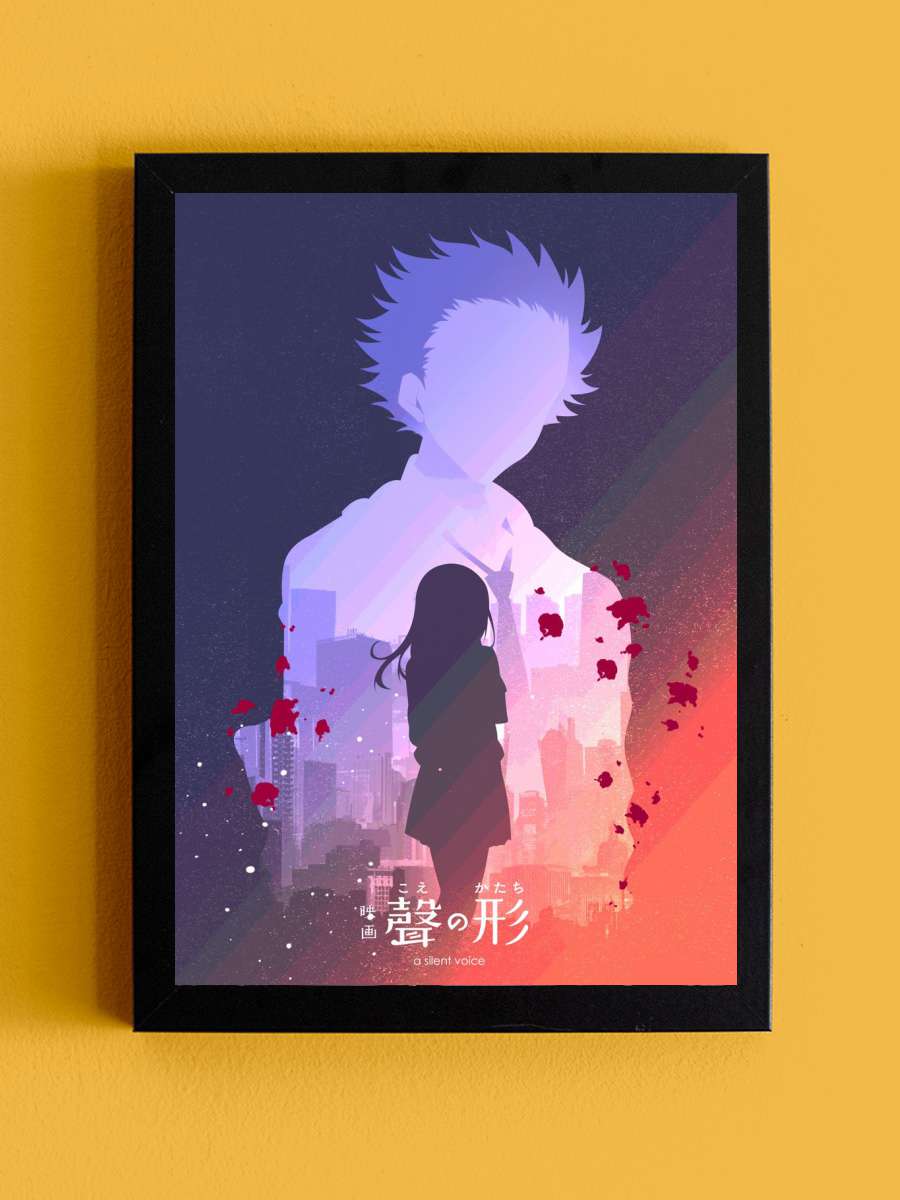Ishida x Nishimiya Anime Tablo Siyah Çerçeveli Yüksek Kalite Anime Duvar Poster Tablo - En İyi Fiyatlarla