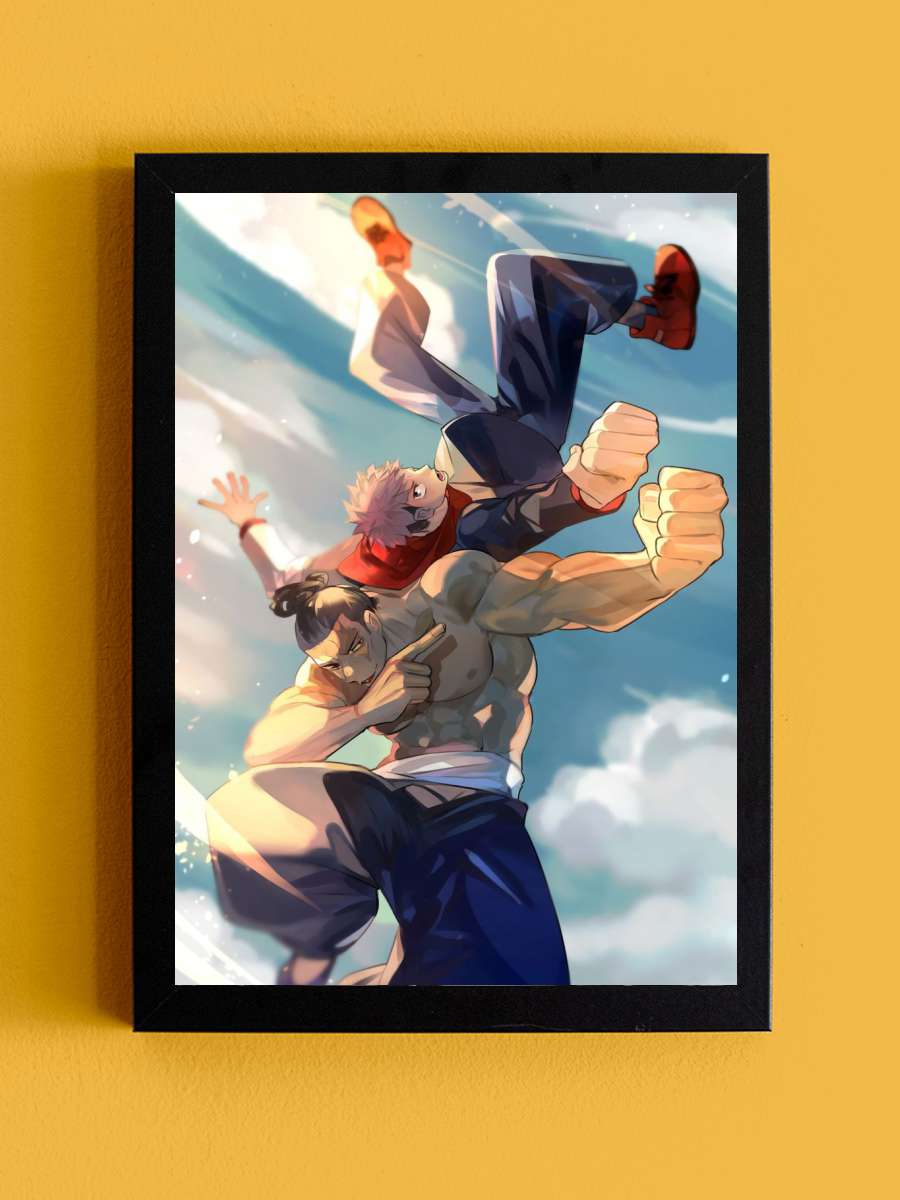 Itadori Jujutsu Kaisen Anime Tablo Siyah Çerçeveli Yüksek Kalite Anime Duvar Poster Tablo - En İyi Fiyatlarla