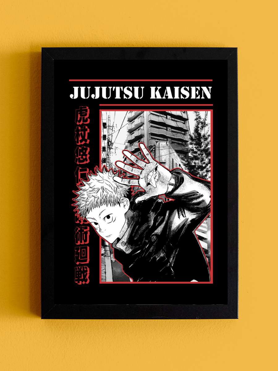 Itadori Yuji Anime Tablo Siyah Çerçeveli Yüksek Kalite Anime Duvar Poster Tablo - En İyi Fiyatlarla