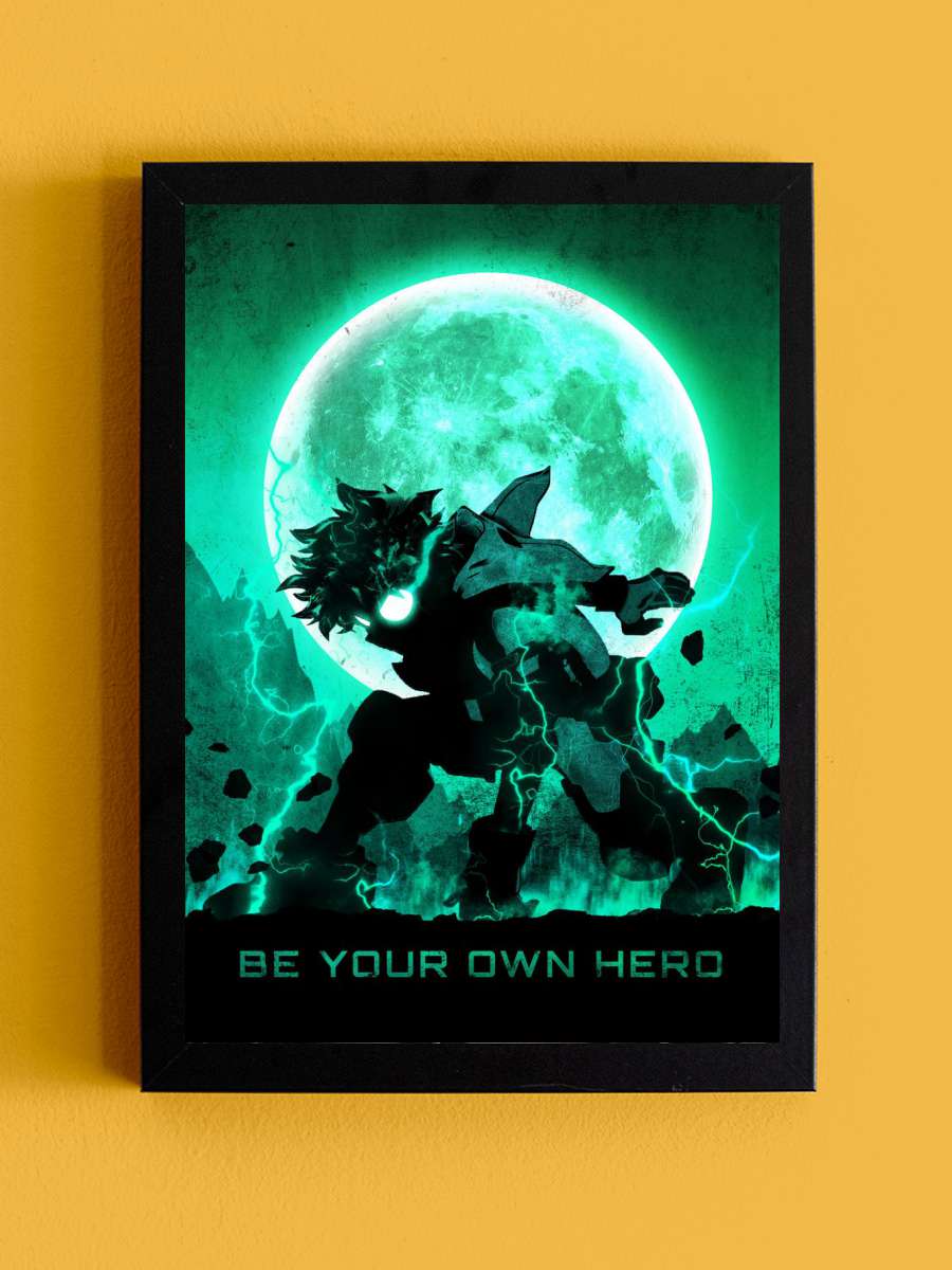 Izuku Midoriya Anime Tablo Siyah Çerçeveli Yüksek Kalite Anime Duvar Poster Tablo - En İyi Fiyatlarla