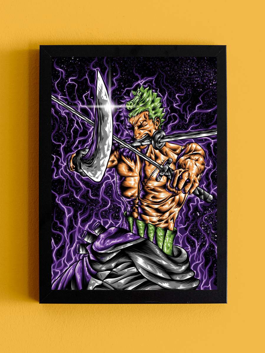 Japanese Swordman Samurai Anime Tablo Siyah Çerçeveli Yüksek Kalite Anime Duvar Poster Tablo - En İyi Fiyatlarla