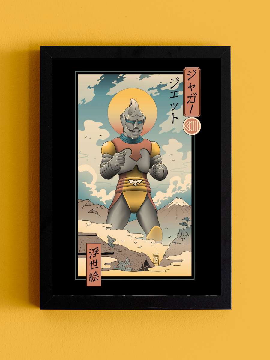 Jet Robo Ukiyoe Anime Tablo Siyah Çerçeveli Yüksek Kalite Anime Duvar Poster Tablo - En İyi Fiyatlarla