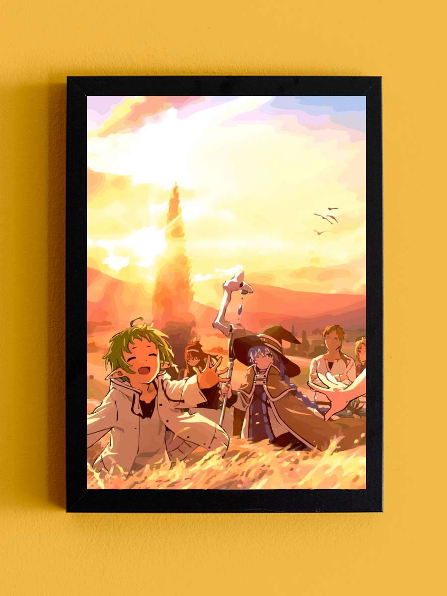 Jobless Reincarnation Anime Tablo Siyah Çerçeveli Yüksek Kalite Anime Duvar Poster Tablo - En İyi Fiyatlarla