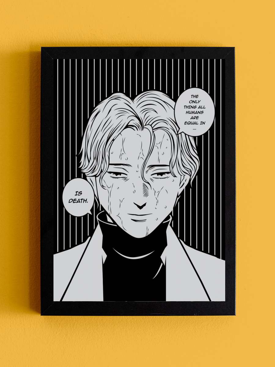 Johan Liebert Monster Anime Tablo Siyah Çerçeveli Yüksek Kalite Anime Duvar Poster Tablo - En İyi Fiyatlarla