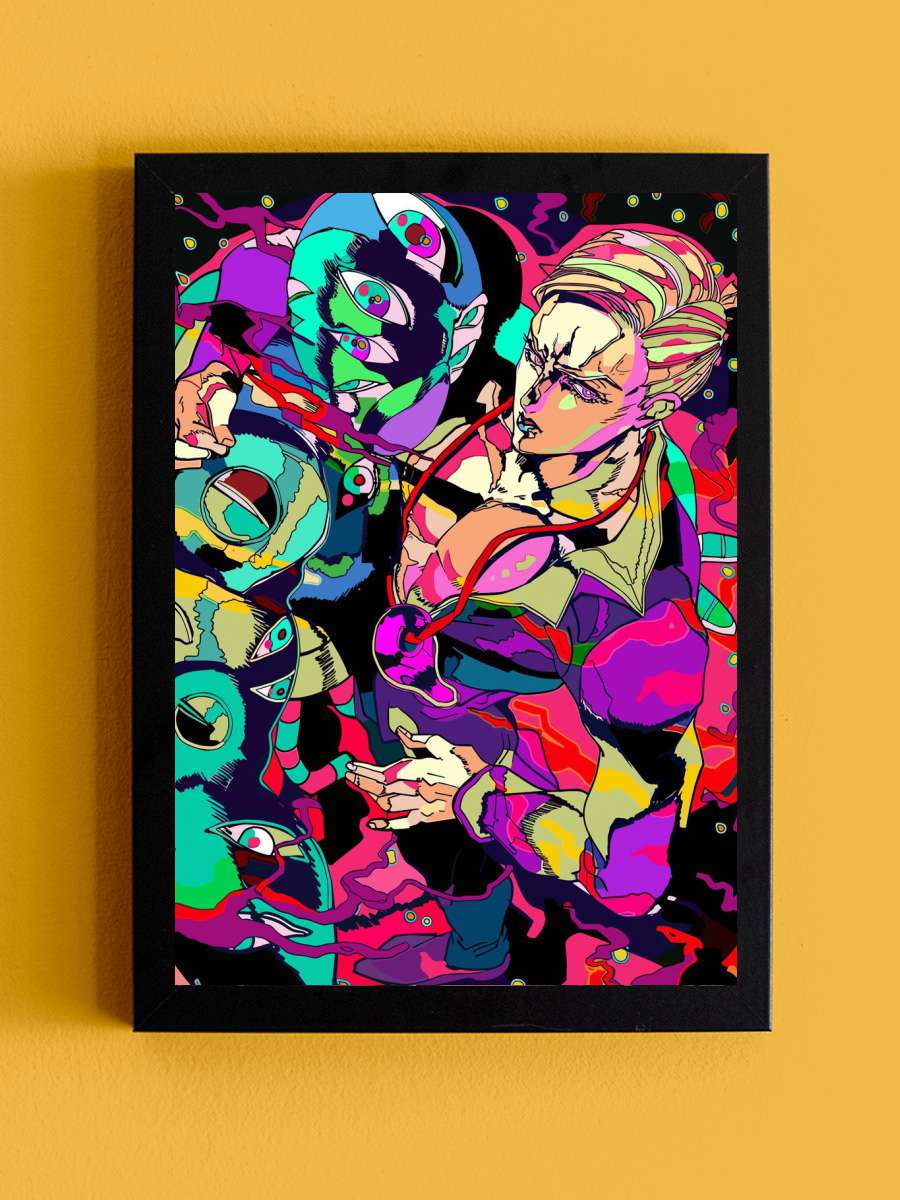 jojos bizarre Anime Tablo Siyah Çerçeveli Yüksek Kalite Anime Duvar Poster Tablo - En İyi Fiyatlarla