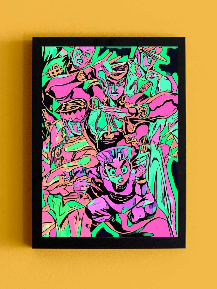 jojos bizarre Anime Tablo Siyah Çerçeveli Yüksek Kalite Anime Duvar Poster Tablo - En İyi Fiyatlarla