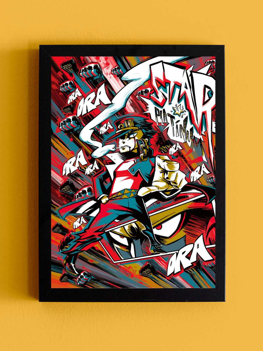 jojos bizarre Anime Tablo Siyah Çerçeveli Yüksek Kalite Anime Duvar Poster Tablo - En İyi Fiyatlarla