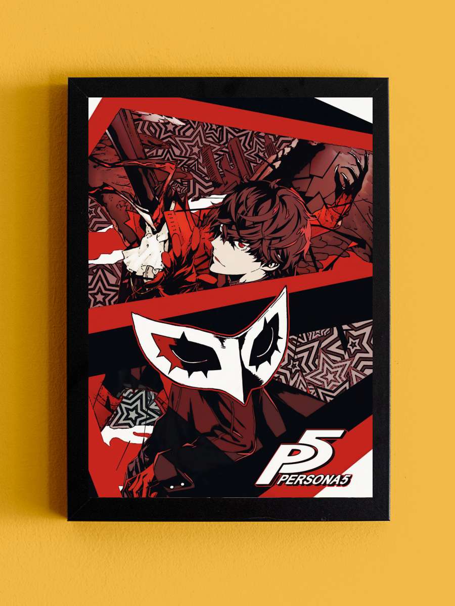 JOKER PERSONA 5 Anime Tablo Siyah Çerçeveli Yüksek Kalite Anime Duvar Poster Tablo - En İyi Fiyatlarla