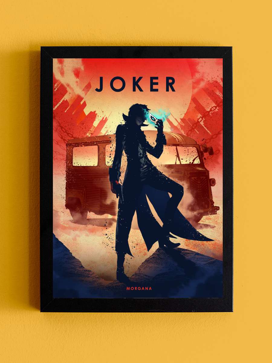 Joker Anime Tablo Siyah Çerçeveli Yüksek Kalite Anime Duvar Poster Tablo - En İyi Fiyatlarla