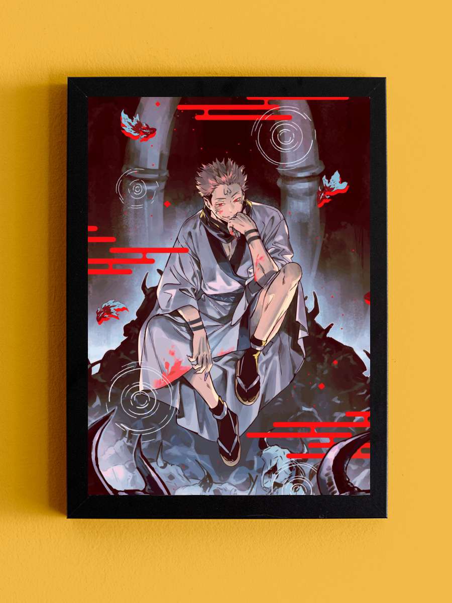 jujitsu kaisen Anime Tablo Siyah Çerçeveli Yüksek Kalite Anime Duvar Poster Tablo - En İyi Fiyatlarla
