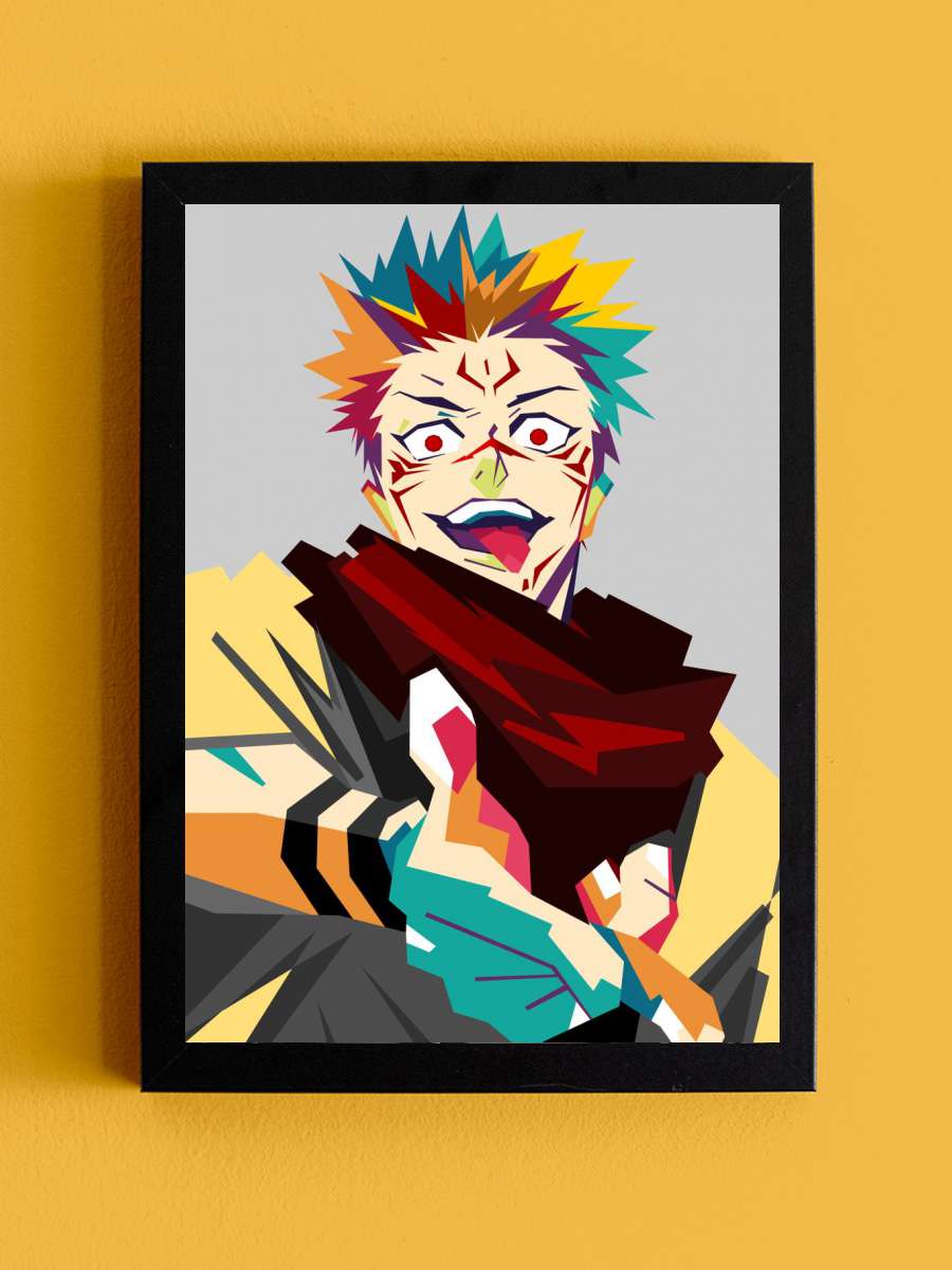 jujitsu kaisen Anime Tablo Siyah Çerçeveli Yüksek Kalite Anime Duvar Poster Tablo - En İyi Fiyatlarla