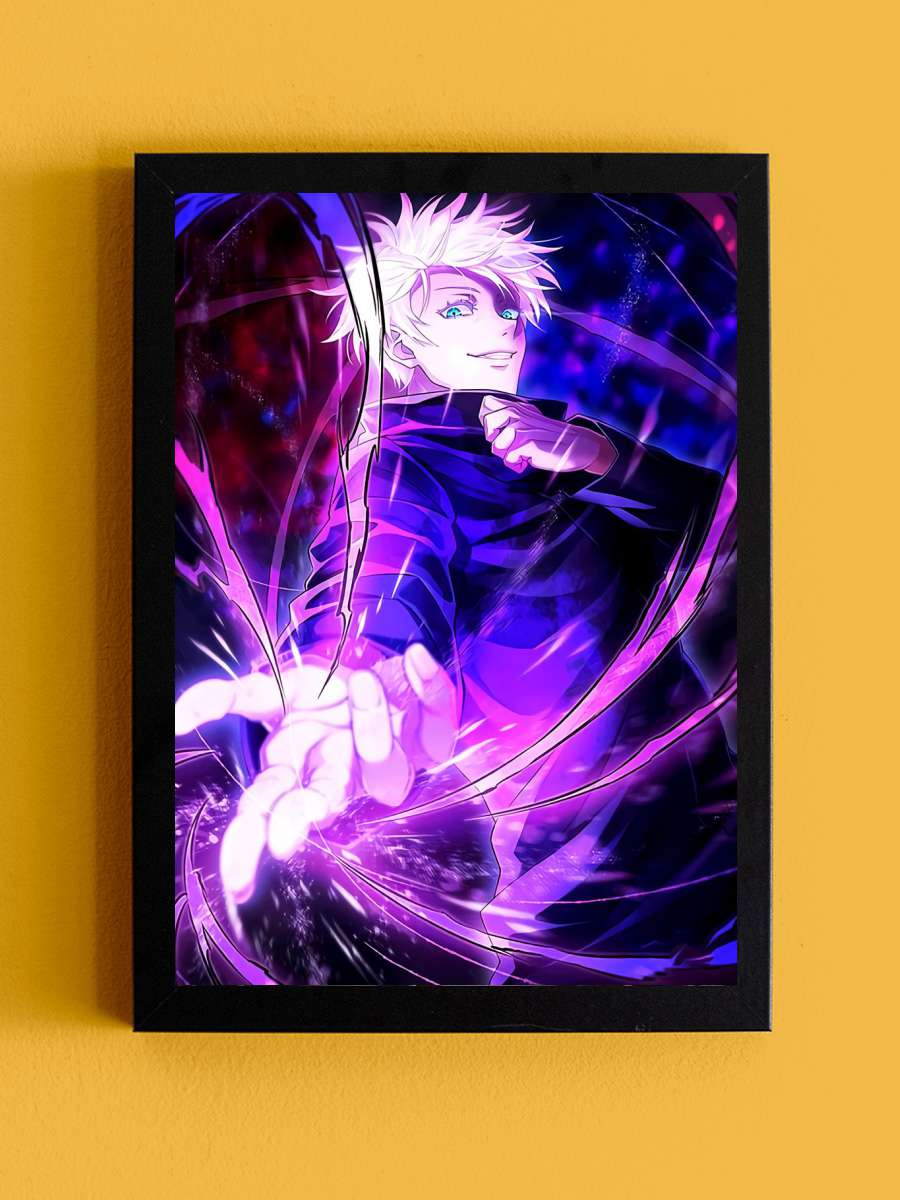 Jujitsu Kaizen Gojo Anime Tablo Siyah Çerçeveli Yüksek Kalite Anime Duvar Poster Tablo - En İyi Fiyatlarla