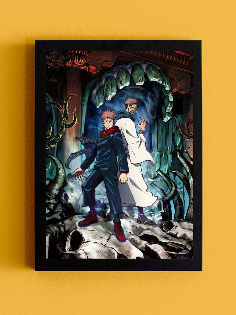 Jujutsu Itadori sukuna Anime Tablo Siyah Çerçeveli Yüksek Kalite Anime Duvar Poster Tablo - En İyi Fiyatlarla