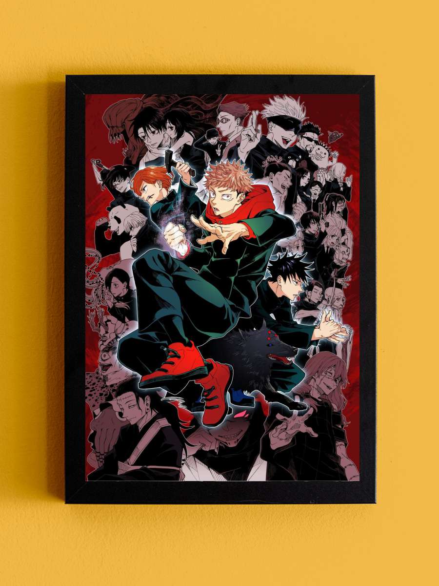 Jujutsu Kaisen Anime Anime Tablo Siyah Çerçeveli Yüksek Kalite Anime Duvar Poster Tablo - En İyi Fiyatlarla