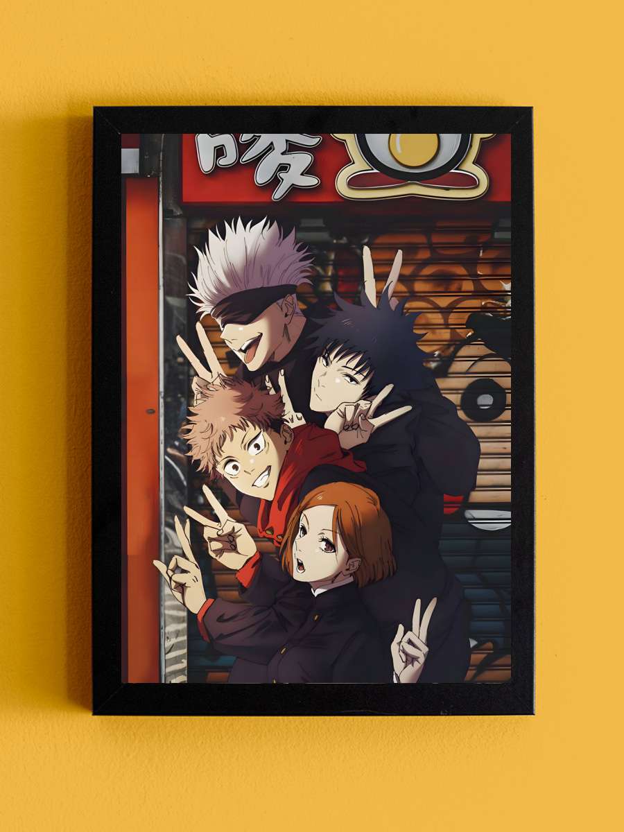 Jujutsu Kaisen Characters Anime Tablo Siyah Çerçeveli Yüksek Kalite Anime Duvar Poster Tablo - En İyi Fiyatlarla